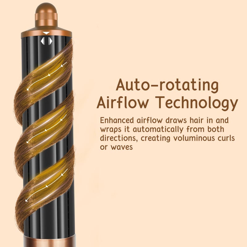 ZEPHBLOW Long Barrel for Dyson Airwrap, Long Hair Curling Roller Barrels Compatible with Airwrap HS01/05, Self-Curling Replacement Attachment for Part No.971889-06, Gold - Image 3